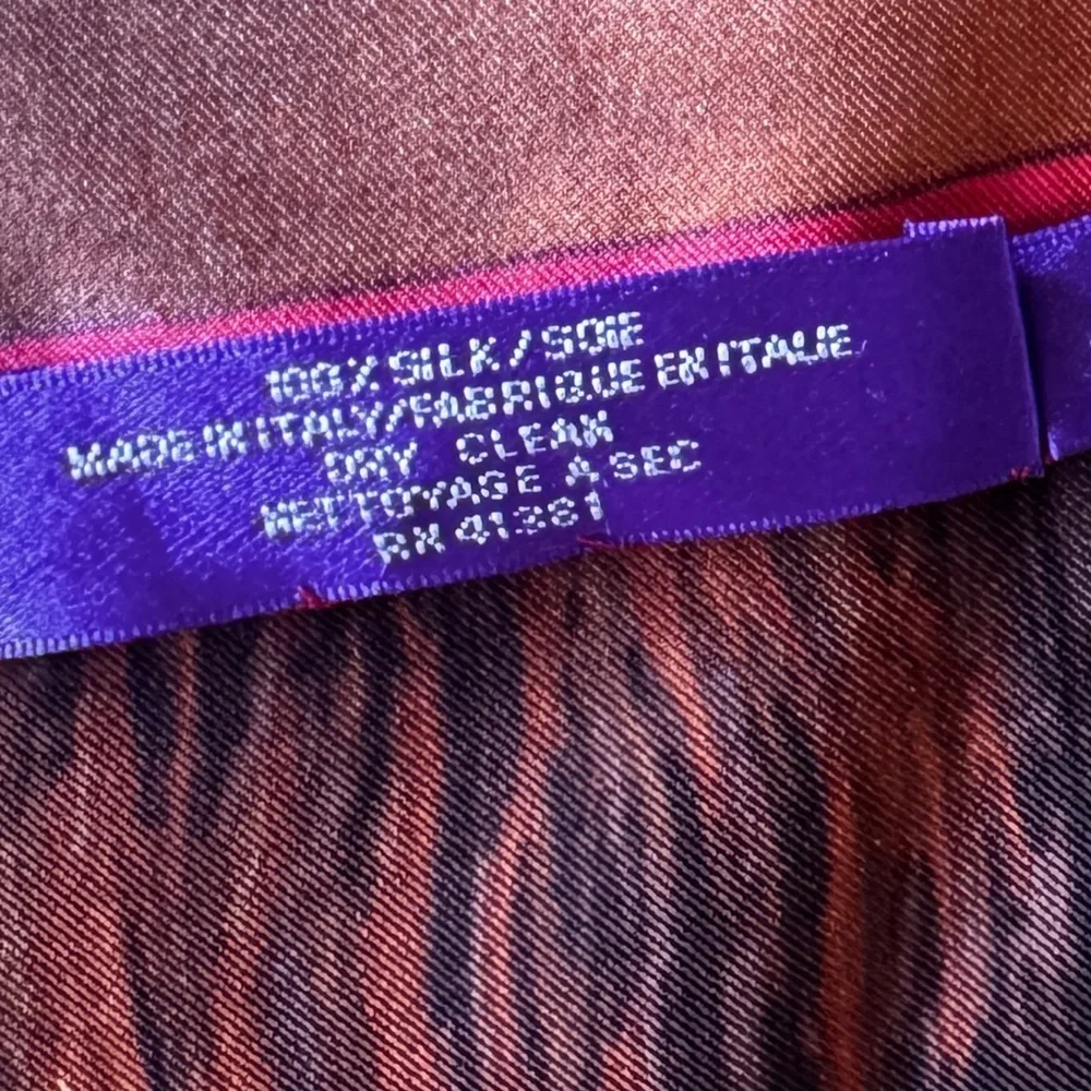 Ralph Lauren Collection Purple Label Equestrian Horse Silk Scarf Shawl 35